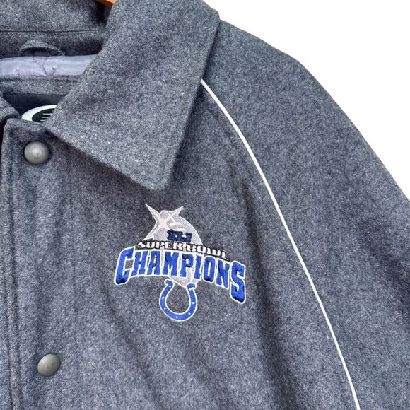 Authentic NFL Football Super Bowl XLI Heavy Wool Winter Jacket Indy Colts 2XL - Picture 3 of 5